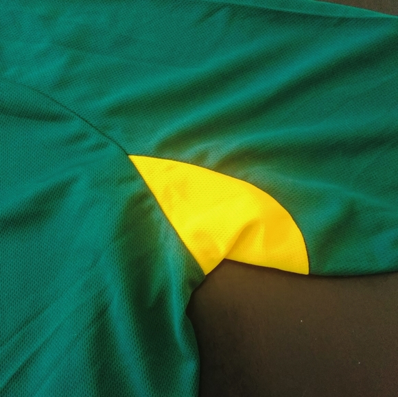 Oakland A's Athletics Vintage Jersey Mens Size XL Match Up Green Yellow 3/4 Zip - Picture 4 of 11